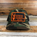 Camo Trucker Patch Hat • Wyoming Wildlife Federation