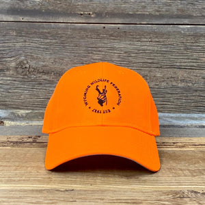 Blaze Orange Trucker Hat • Wyoming Wildlife Federation Circle Logo